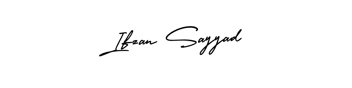 Create a beautiful signature design for name Ifzan Sayyad. With this signature (AmerikaSignatureDemo-Regular) fonts, you can make a handwritten signature for free. Ifzan Sayyad signature style 3 images and pictures png