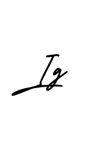 Ig stylish signature style. Best Handwritten Sign (AmerikaSignatureDemo-Regular) for my name. Handwritten Signature Collection Ideas for my name Ig. Ig signature style 3 images and pictures png