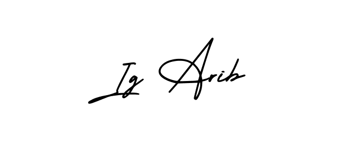 Make a beautiful signature design for name Ig Arib. With this signature (AmerikaSignatureDemo-Regular) style, you can create a handwritten signature for free. Ig Arib signature style 3 images and pictures png