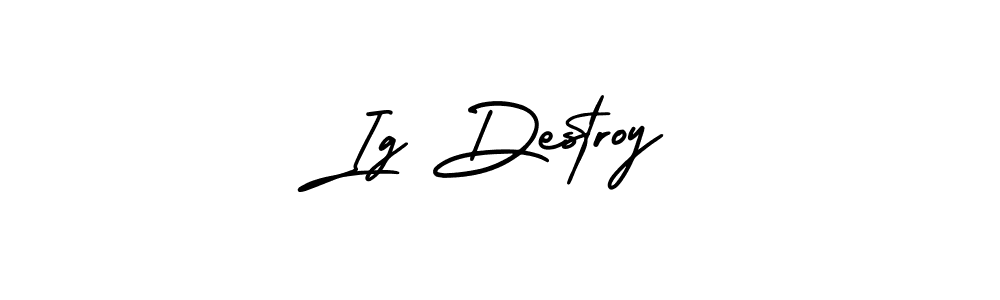Best and Professional Signature Style for Ig Destroy. AmerikaSignatureDemo-Regular Best Signature Style Collection. Ig Destroy signature style 3 images and pictures png