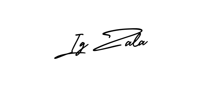 How to Draw Ig Zala signature style? AmerikaSignatureDemo-Regular is a latest design signature styles for name Ig Zala. Ig Zala signature style 3 images and pictures png