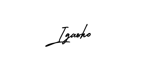 if you are searching for the best signature style for your name Igasho. so please give up your signature search. here we have designed multiple signature styles  using AmerikaSignatureDemo-Regular. Igasho signature style 3 images and pictures png