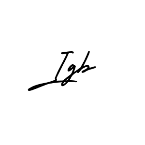 Igb stylish signature style. Best Handwritten Sign (AmerikaSignatureDemo-Regular) for my name. Handwritten Signature Collection Ideas for my name Igb. Igb signature style 3 images and pictures png