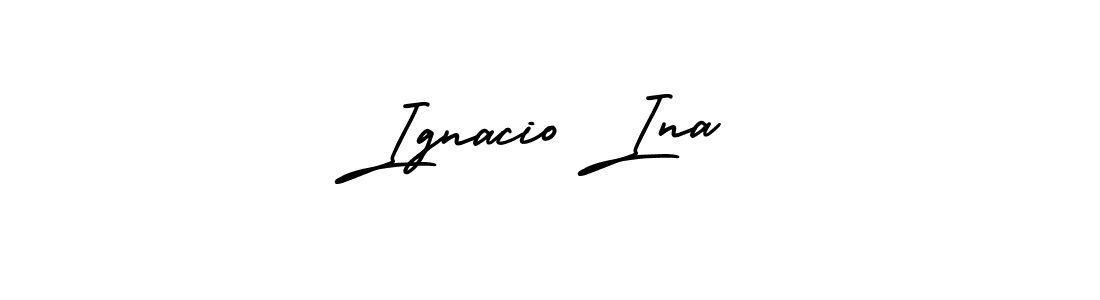 Create a beautiful signature design for name Ignacio Ina. With this signature (AmerikaSignatureDemo-Regular) fonts, you can make a handwritten signature for free. Ignacio Ina signature style 3 images and pictures png