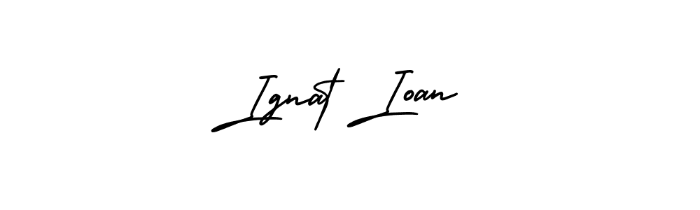 How to make Ignat Ioan signature? AmerikaSignatureDemo-Regular is a professional autograph style. Create handwritten signature for Ignat Ioan name. Ignat Ioan signature style 3 images and pictures png