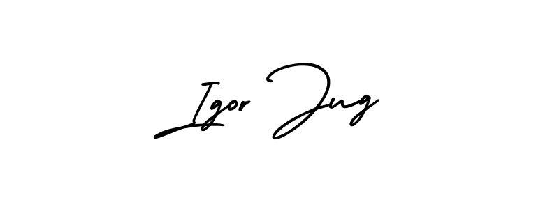 AmerikaSignatureDemo-Regular is a professional signature style that is perfect for those who want to add a touch of class to their signature. It is also a great choice for those who want to make their signature more unique. Get Igor Jug name to fancy signature for free. Igor Jug signature style 3 images and pictures png