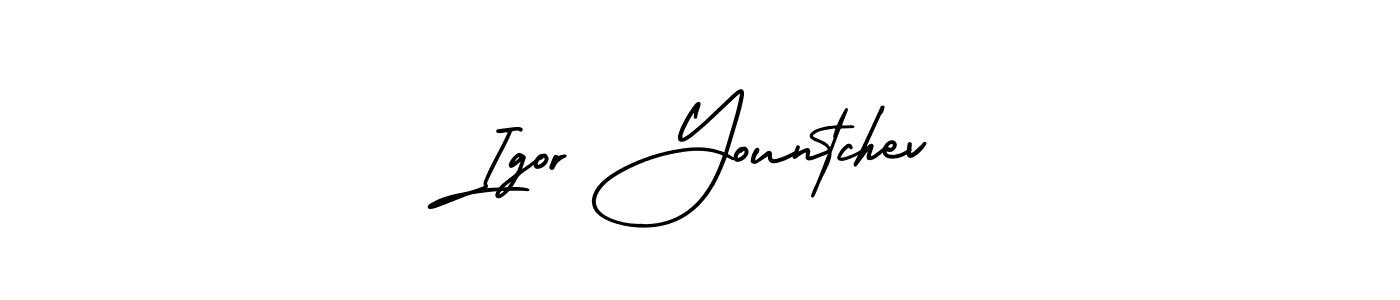 if you are searching for the best signature style for your name Igor Yountchev. so please give up your signature search. here we have designed multiple signature styles  using AmerikaSignatureDemo-Regular. Igor Yountchev signature style 3 images and pictures png
