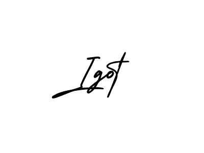 Design your own signature with our free online signature maker. With this signature software, you can create a handwritten (AmerikaSignatureDemo-Regular) signature for name Igot. Igot signature style 3 images and pictures png