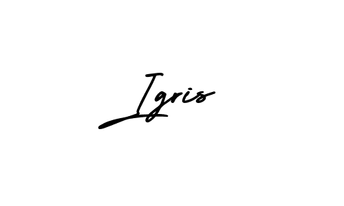 This is the best signature style for the Igris name. Also you like these signature font (AmerikaSignatureDemo-Regular). Mix name signature. Igris signature style 3 images and pictures png