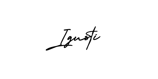 Create a beautiful signature design for name Igusti. With this signature (AmerikaSignatureDemo-Regular) fonts, you can make a handwritten signature for free. Igusti signature style 3 images and pictures png