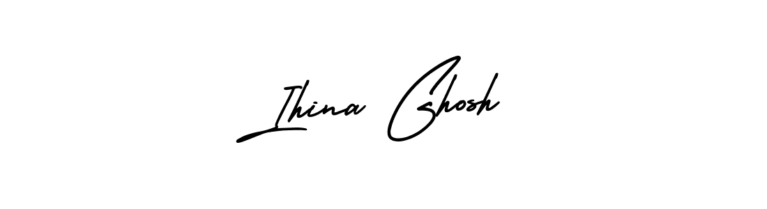 Make a beautiful signature design for name Ihina Ghosh. With this signature (AmerikaSignatureDemo-Regular) style, you can create a handwritten signature for free. Ihina Ghosh signature style 3 images and pictures png