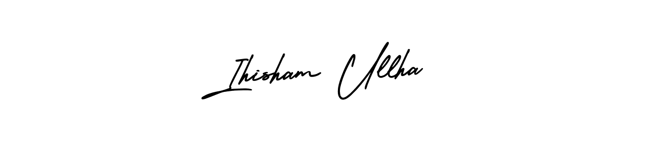 Ihisham Ullha stylish signature style. Best Handwritten Sign (AmerikaSignatureDemo-Regular) for my name. Handwritten Signature Collection Ideas for my name Ihisham Ullha. Ihisham Ullha signature style 3 images and pictures png