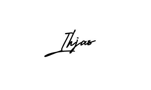 How to make Ihjas signature? AmerikaSignatureDemo-Regular is a professional autograph style. Create handwritten signature for Ihjas name. Ihjas signature style 3 images and pictures png