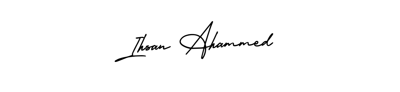 Best and Professional Signature Style for Ihsan Ahammed. AmerikaSignatureDemo-Regular Best Signature Style Collection. Ihsan Ahammed signature style 3 images and pictures png