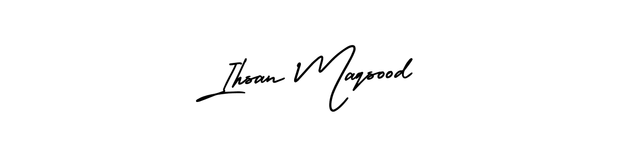 How to make Ihsan Maqsood name signature. Use AmerikaSignatureDemo-Regular style for creating short signs online. This is the latest handwritten sign. Ihsan Maqsood signature style 3 images and pictures png