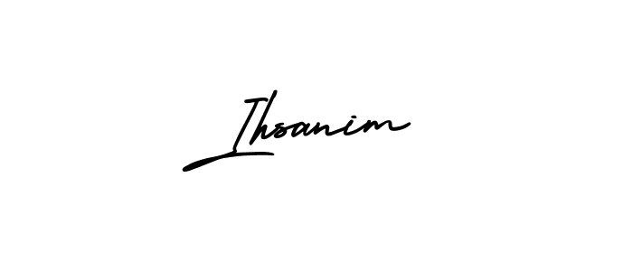 How to make Ihsanim signature? AmerikaSignatureDemo-Regular is a professional autograph style. Create handwritten signature for Ihsanim name. Ihsanim signature style 3 images and pictures png