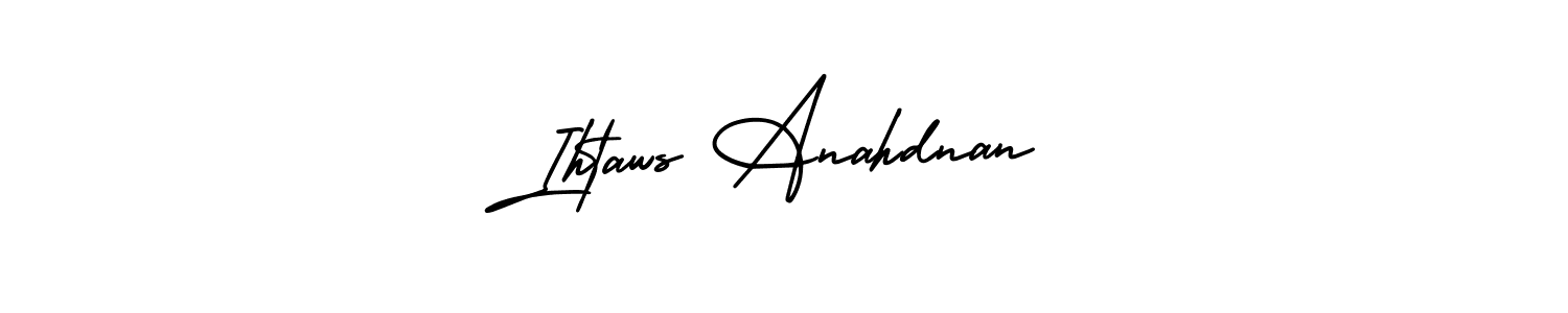 How to make Ihtaws Anahdnan signature? AmerikaSignatureDemo-Regular is a professional autograph style. Create handwritten signature for Ihtaws Anahdnan name. Ihtaws Anahdnan signature style 3 images and pictures png