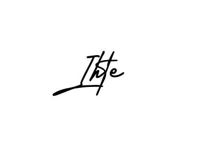 Make a beautiful signature design for name Ihte. With this signature (AmerikaSignatureDemo-Regular) style, you can create a handwritten signature for free. Ihte signature style 3 images and pictures png