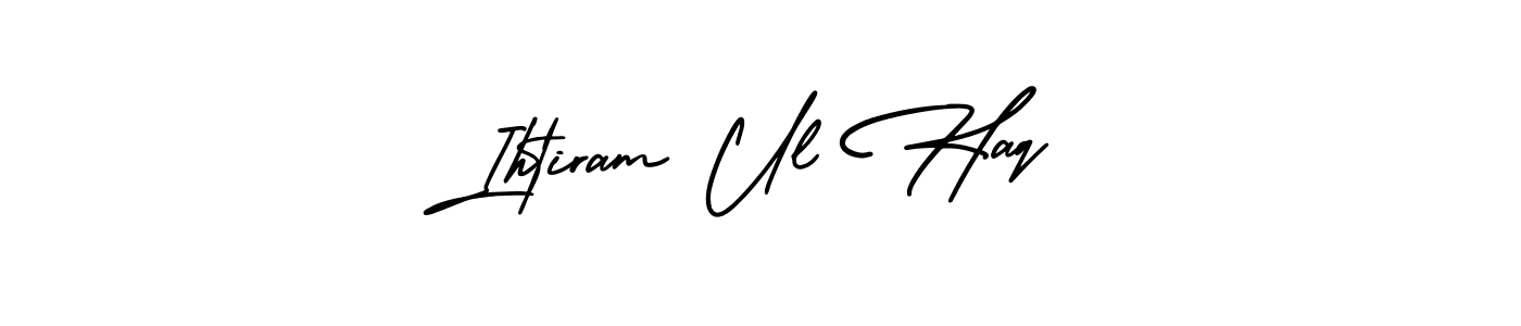 How to make Ihtiram Ul Haq name signature. Use AmerikaSignatureDemo-Regular style for creating short signs online. This is the latest handwritten sign. Ihtiram Ul Haq signature style 3 images and pictures png