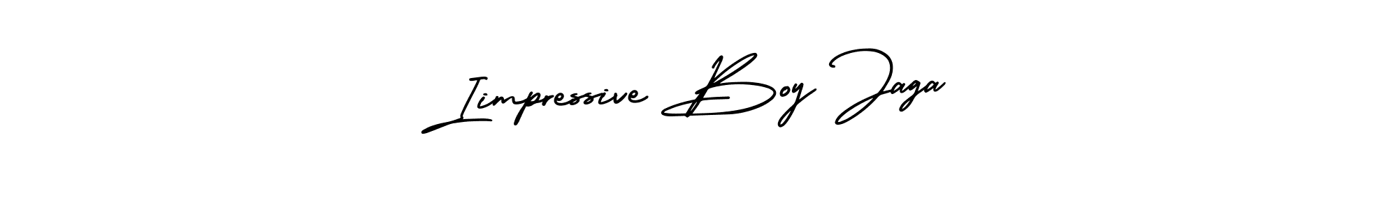 The best way (AmerikaSignatureDemo-Regular) to make a short signature is to pick only two or three words in your name. The name Iimpressive Boy Jaga include a total of six letters. For converting this name. Iimpressive Boy Jaga signature style 3 images and pictures png