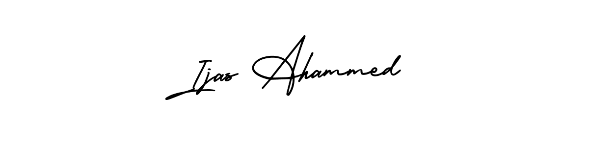 Similarly AmerikaSignatureDemo-Regular is the best handwritten signature design. Signature creator online .You can use it as an online autograph creator for name Ijas Ahammed. Ijas Ahammed signature style 3 images and pictures png