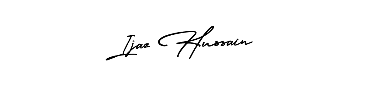 Design your own signature with our free online signature maker. With this signature software, you can create a handwritten (AmerikaSignatureDemo-Regular) signature for name Ijaz Hussain. Ijaz Hussain signature style 3 images and pictures png