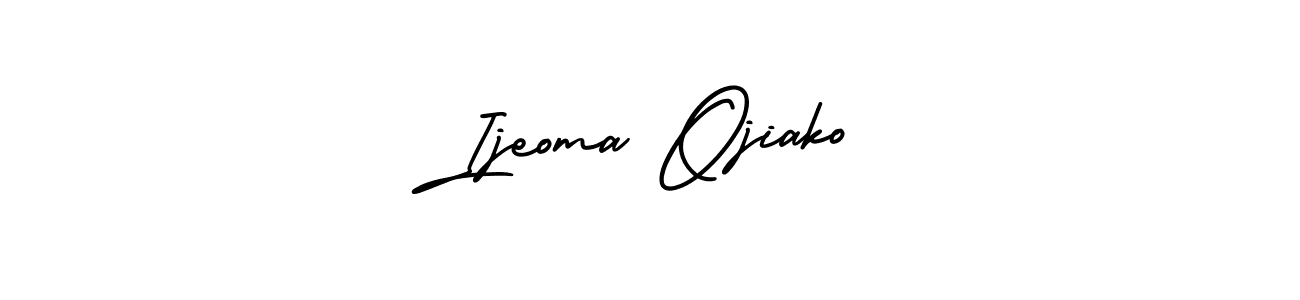Also You can easily find your signature by using the search form. We will create Ijeoma Ojiako name handwritten signature images for you free of cost using AmerikaSignatureDemo-Regular sign style. Ijeoma Ojiako signature style 3 images and pictures png