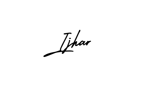 This is the best signature style for the Ijhar name. Also you like these signature font (AmerikaSignatureDemo-Regular). Mix name signature. Ijhar signature style 3 images and pictures png