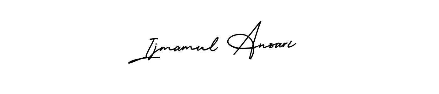 How to make Ijmamul Ansari name signature. Use AmerikaSignatureDemo-Regular style for creating short signs online. This is the latest handwritten sign. Ijmamul Ansari signature style 3 images and pictures png