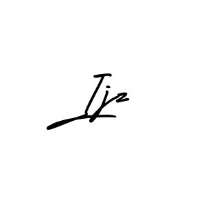 You should practise on your own different ways (AmerikaSignatureDemo-Regular) to write your name (Ijz) in signature. don't let someone else do it for you. Ijz signature style 3 images and pictures png