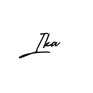 Create a beautiful signature design for name Ika. With this signature (AmerikaSignatureDemo-Regular) fonts, you can make a handwritten signature for free. Ika signature style 3 images and pictures png