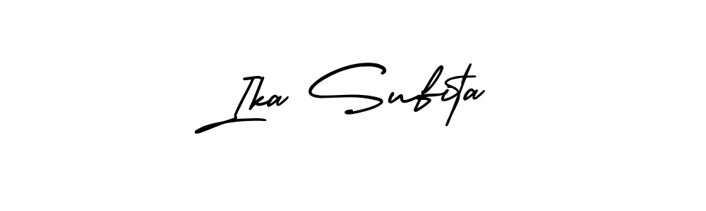 Design your own signature with our free online signature maker. With this signature software, you can create a handwritten (AmerikaSignatureDemo-Regular) signature for name Ika Sufita. Ika Sufita signature style 3 images and pictures png