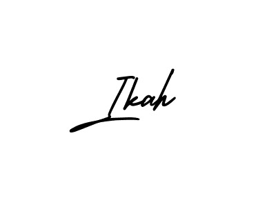 Ikah stylish signature style. Best Handwritten Sign (AmerikaSignatureDemo-Regular) for my name. Handwritten Signature Collection Ideas for my name Ikah. Ikah signature style 3 images and pictures png