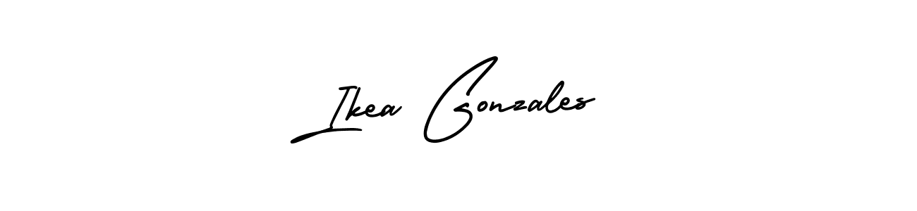 You should practise on your own different ways (AmerikaSignatureDemo-Regular) to write your name (Ikea Gonzales) in signature. don't let someone else do it for you. Ikea Gonzales signature style 3 images and pictures png