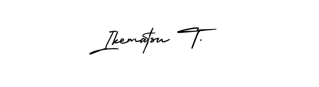 Ikematsu T. stylish signature style. Best Handwritten Sign (AmerikaSignatureDemo-Regular) for my name. Handwritten Signature Collection Ideas for my name Ikematsu T.. Ikematsu T. signature style 3 images and pictures png