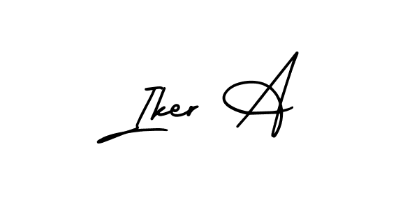 Also we have Iker A name is the best signature style. Create professional handwritten signature collection using AmerikaSignatureDemo-Regular autograph style. Iker A signature style 3 images and pictures png