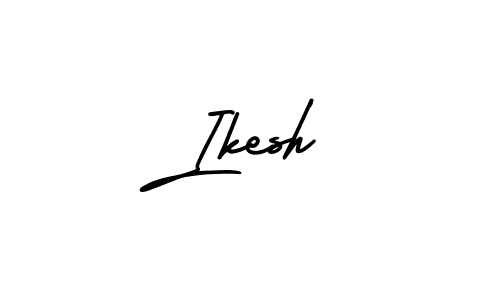 Ikesh stylish signature style. Best Handwritten Sign (AmerikaSignatureDemo-Regular) for my name. Handwritten Signature Collection Ideas for my name Ikesh. Ikesh signature style 3 images and pictures png