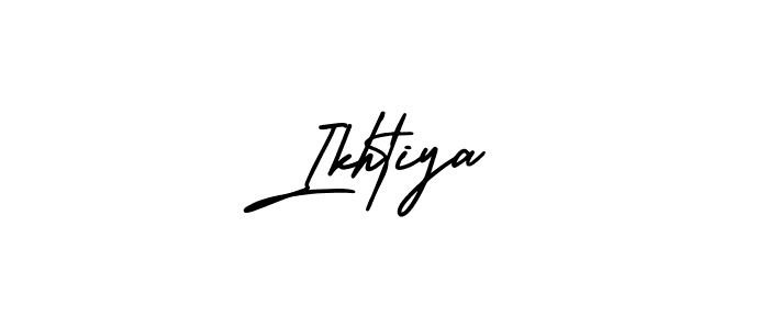 Design your own signature with our free online signature maker. With this signature software, you can create a handwritten (AmerikaSignatureDemo-Regular) signature for name Ikhtiya. Ikhtiya signature style 3 images and pictures png