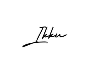 How to make Ikku name signature. Use AmerikaSignatureDemo-Regular style for creating short signs online. This is the latest handwritten sign. Ikku signature style 3 images and pictures png