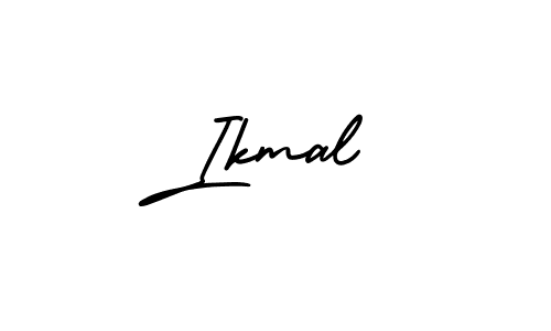 Ikmal stylish signature style. Best Handwritten Sign (AmerikaSignatureDemo-Regular) for my name. Handwritten Signature Collection Ideas for my name Ikmal. Ikmal signature style 3 images and pictures png