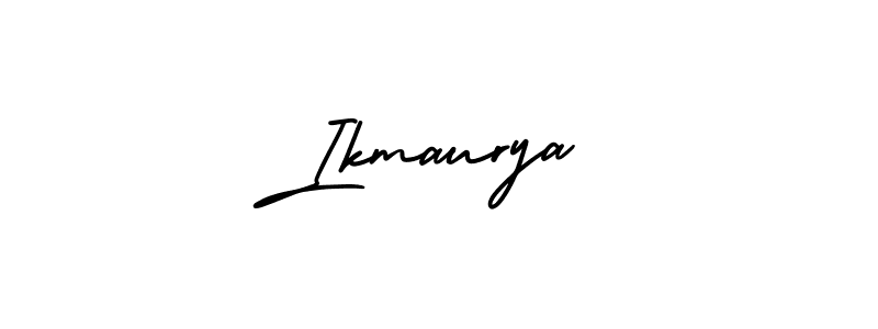 How to make Ikmaurya name signature. Use AmerikaSignatureDemo-Regular style for creating short signs online. This is the latest handwritten sign. Ikmaurya signature style 3 images and pictures png