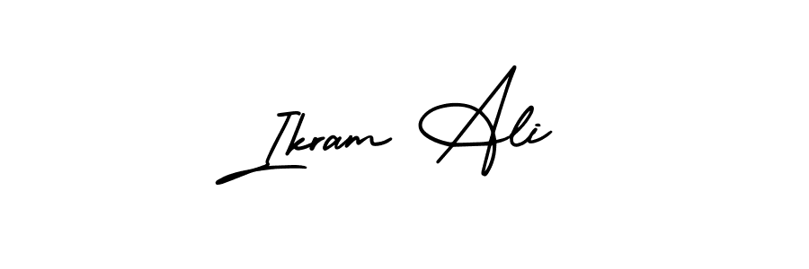 You should practise on your own different ways (AmerikaSignatureDemo-Regular) to write your name (Ikram Ali) in signature. don't let someone else do it for you. Ikram Ali signature style 3 images and pictures png