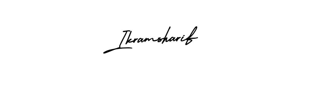 The best way (AmerikaSignatureDemo-Regular) to make a short signature is to pick only two or three words in your name. The name Ikramsharif include a total of six letters. For converting this name. Ikramsharif signature style 3 images and pictures png