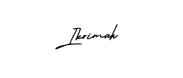 Use a signature maker to create a handwritten signature online. With this signature software, you can design (AmerikaSignatureDemo-Regular) your own signature for name Ikrimah. Ikrimah signature style 3 images and pictures png