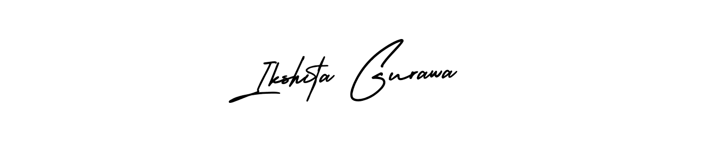 if you are searching for the best signature style for your name Ikshita Gurawa. so please give up your signature search. here we have designed multiple signature styles  using AmerikaSignatureDemo-Regular. Ikshita Gurawa signature style 3 images and pictures png