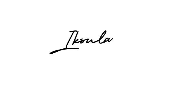 How to make Iksula name signature. Use AmerikaSignatureDemo-Regular style for creating short signs online. This is the latest handwritten sign. Iksula signature style 3 images and pictures png