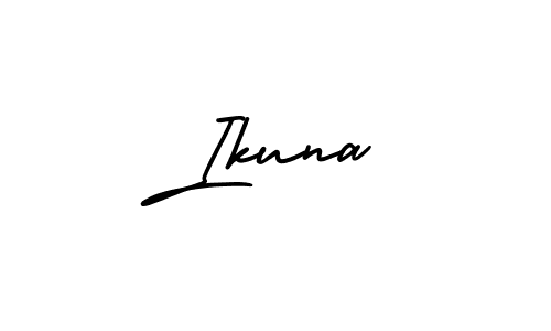 Ikuna stylish signature style. Best Handwritten Sign (AmerikaSignatureDemo-Regular) for my name. Handwritten Signature Collection Ideas for my name Ikuna. Ikuna signature style 3 images and pictures png