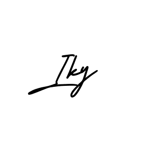 Make a beautiful signature design for name Iky. With this signature (AmerikaSignatureDemo-Regular) style, you can create a handwritten signature for free. Iky signature style 3 images and pictures png