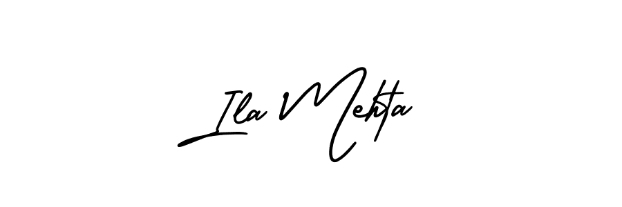 Make a beautiful signature design for name Ila Mehta. With this signature (AmerikaSignatureDemo-Regular) style, you can create a handwritten signature for free. Ila Mehta signature style 3 images and pictures png