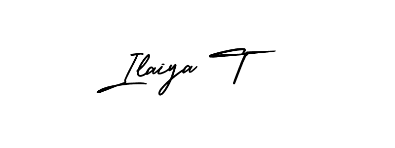 Similarly AmerikaSignatureDemo-Regular is the best handwritten signature design. Signature creator online .You can use it as an online autograph creator for name Ilaiya T. Ilaiya T signature style 3 images and pictures png